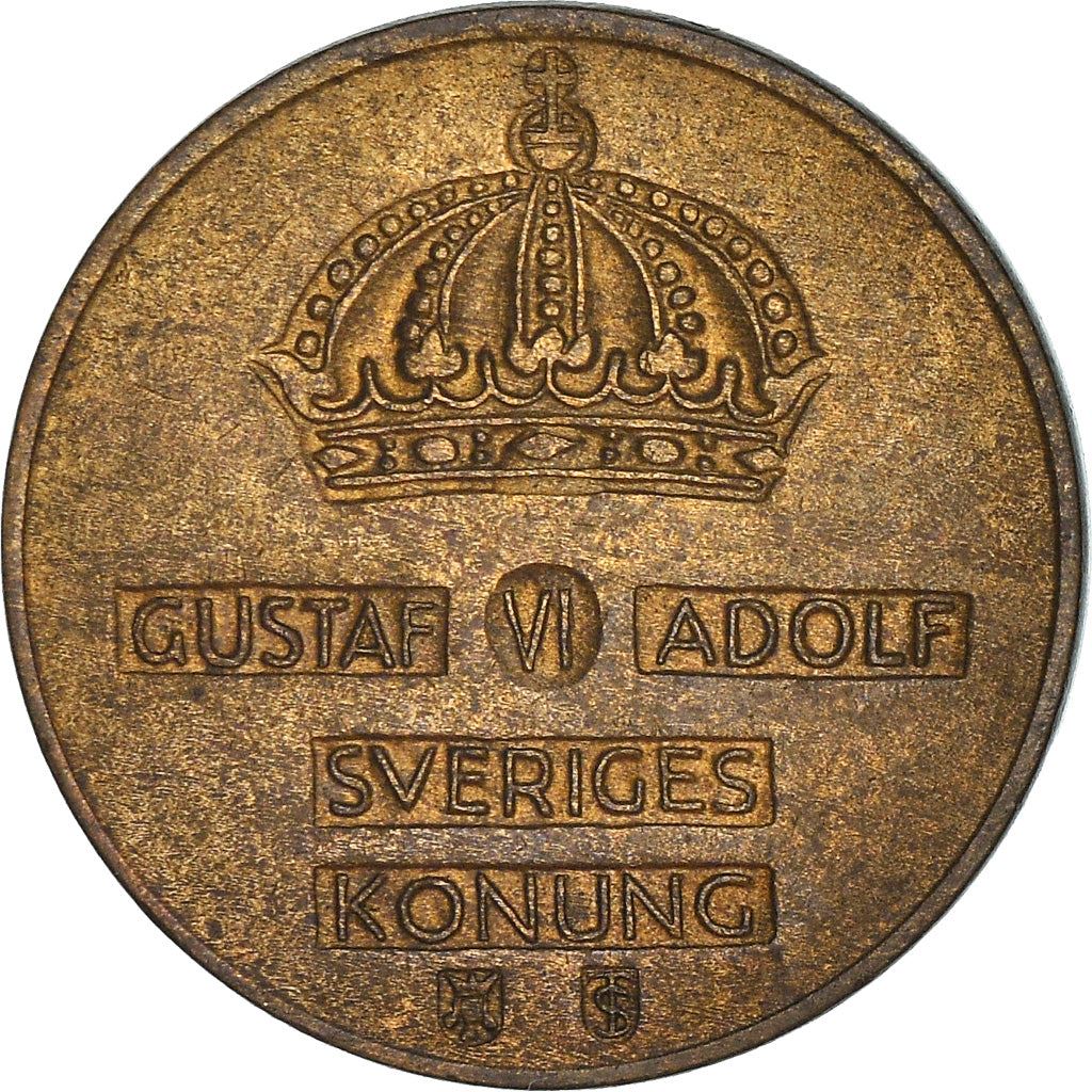 Swedish Coin 2 Öre | Gustaf VI Adolf | Crown | Sweden | 1952 - 1971