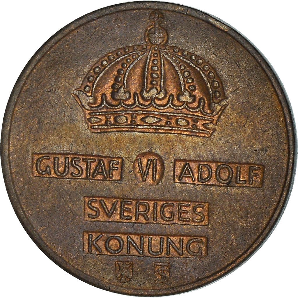 Swedish Coin 2 Öre | Gustaf VI Adolf | Crown | Sweden | 1952 - 1971