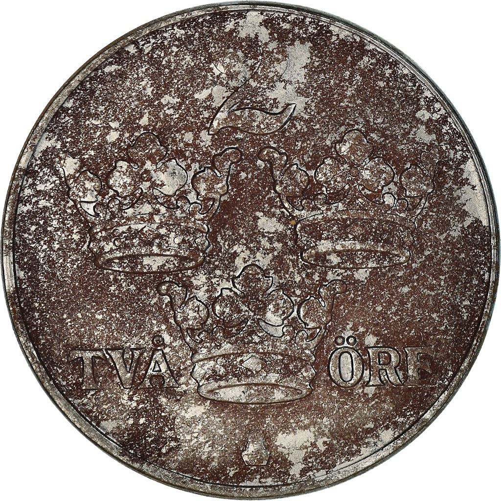 Swedish Coin 2 Öre | King Gustaf V | Sweden | 1942 - 1950