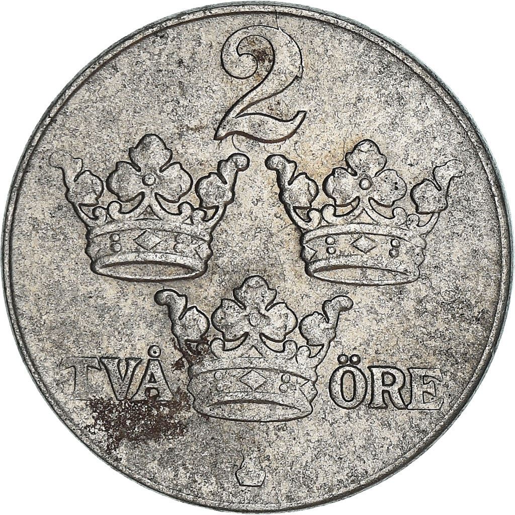 Swedish Coin 2 Öre | King Gustaf V | Sweden | 1942 - 1950