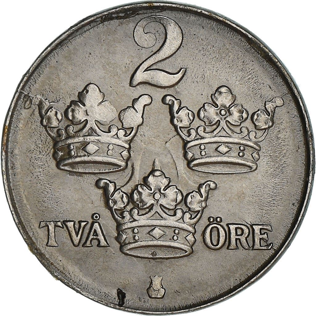 Swedish Coin 2 Öre | King Gustaf V | Sweden | 1942 - 1950