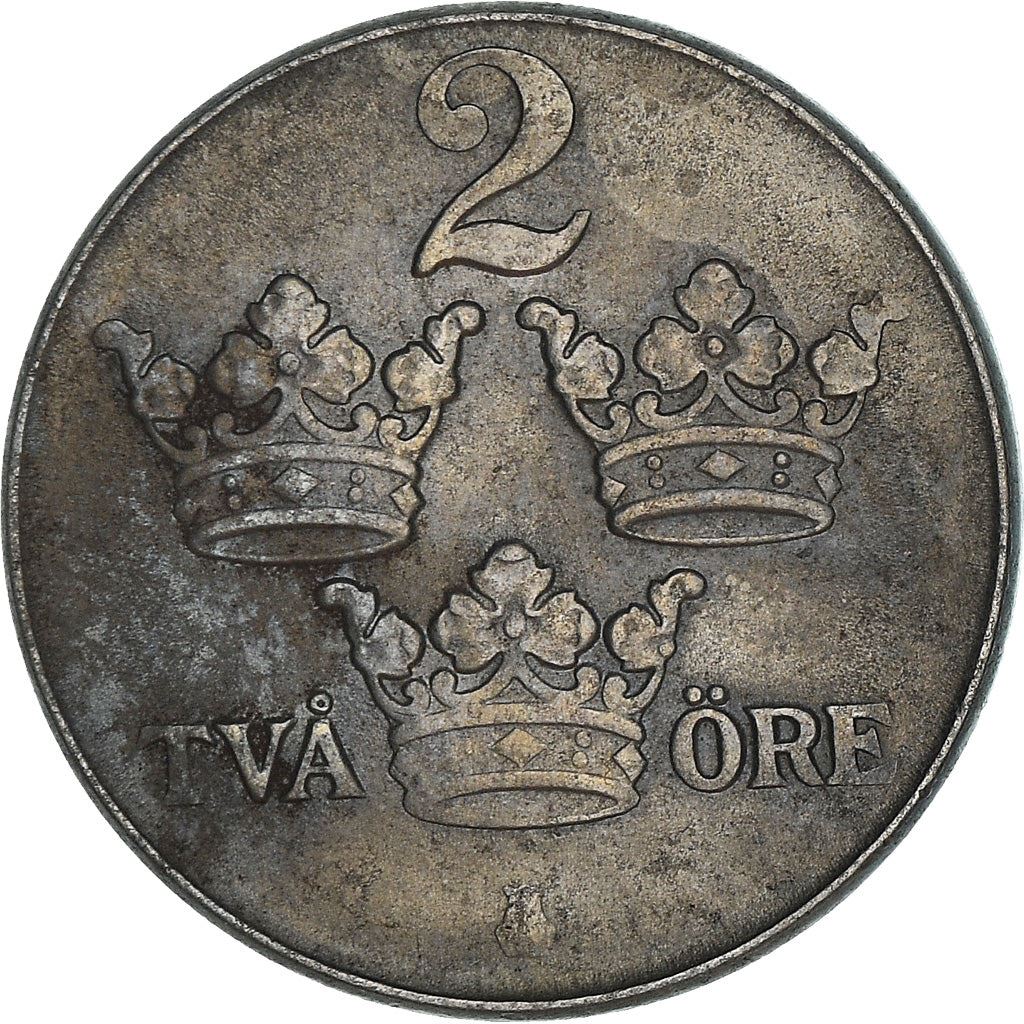 Swedish Coin 2 Öre | King Gustaf V | Sweden | 1942 - 1950