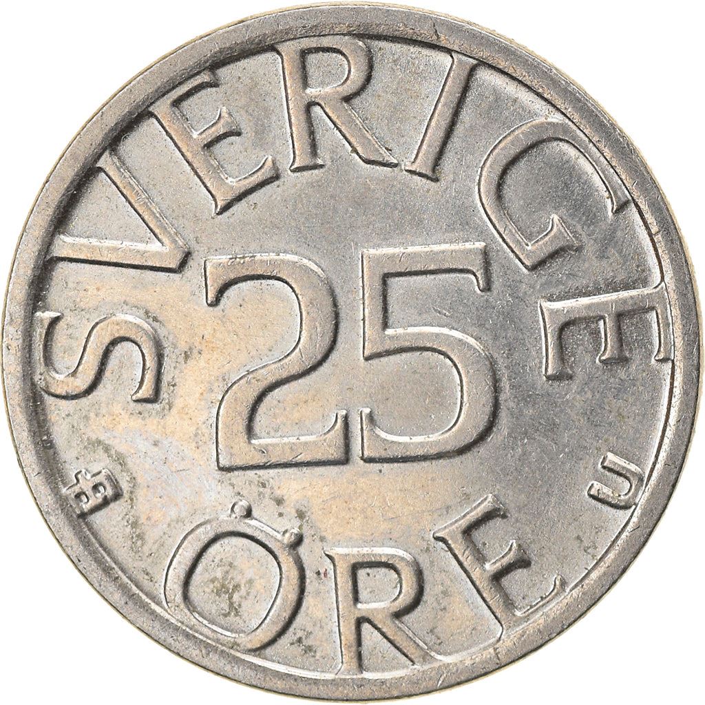 Swedish Coin 25 Öre | King Carl XVI Gustaf | Sweden | 1976 - 1984