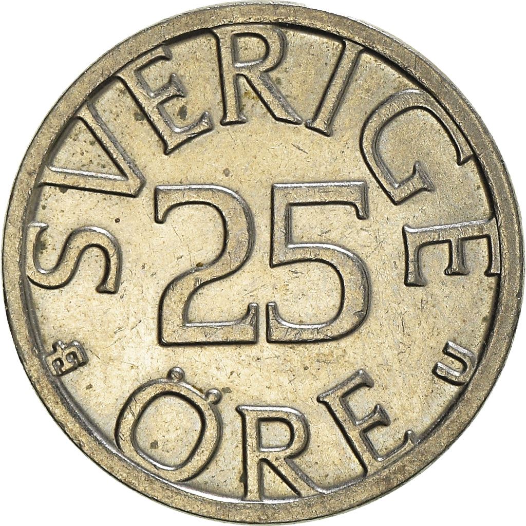 Swedish Coin 25 Öre | King Carl XVI Gustaf | Sweden | 1976 - 1984