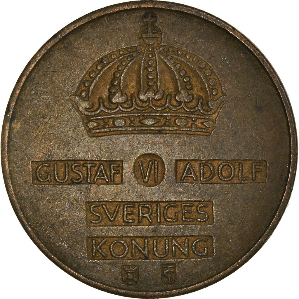 Swedish Coin 5 Öre | Gustaf VI Adolf | Crown | Sweden | 1952 - 1971