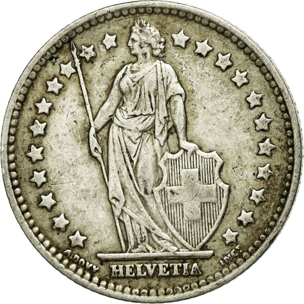 Switzerland Coin Swiss 1 Franc | Helvetia | KM24 | 1875 - 1967