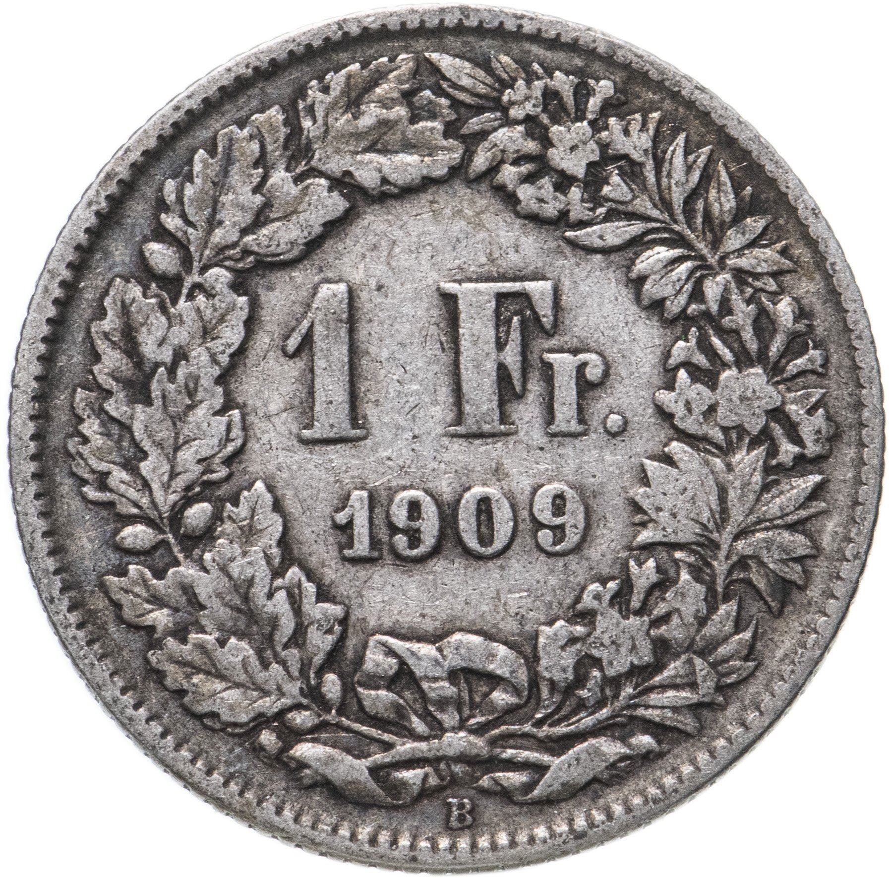 Switzerland Coin Swiss 1 Franc | Helvetia | KM24 | 1875 - 1967