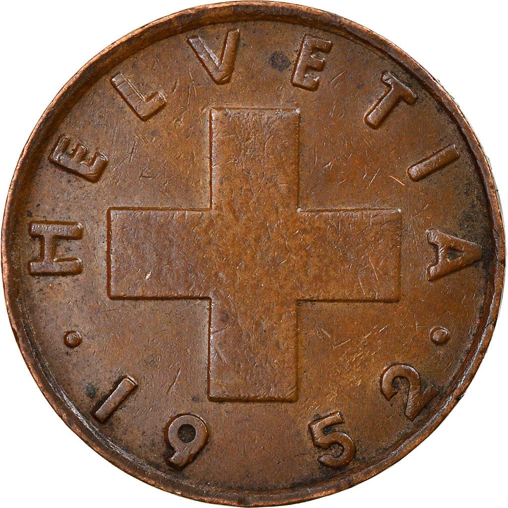 Switzerland Coin Swiss 1 Rappen | Wheat Spike | Swiss Cross | KM46 | 1948 - 2006