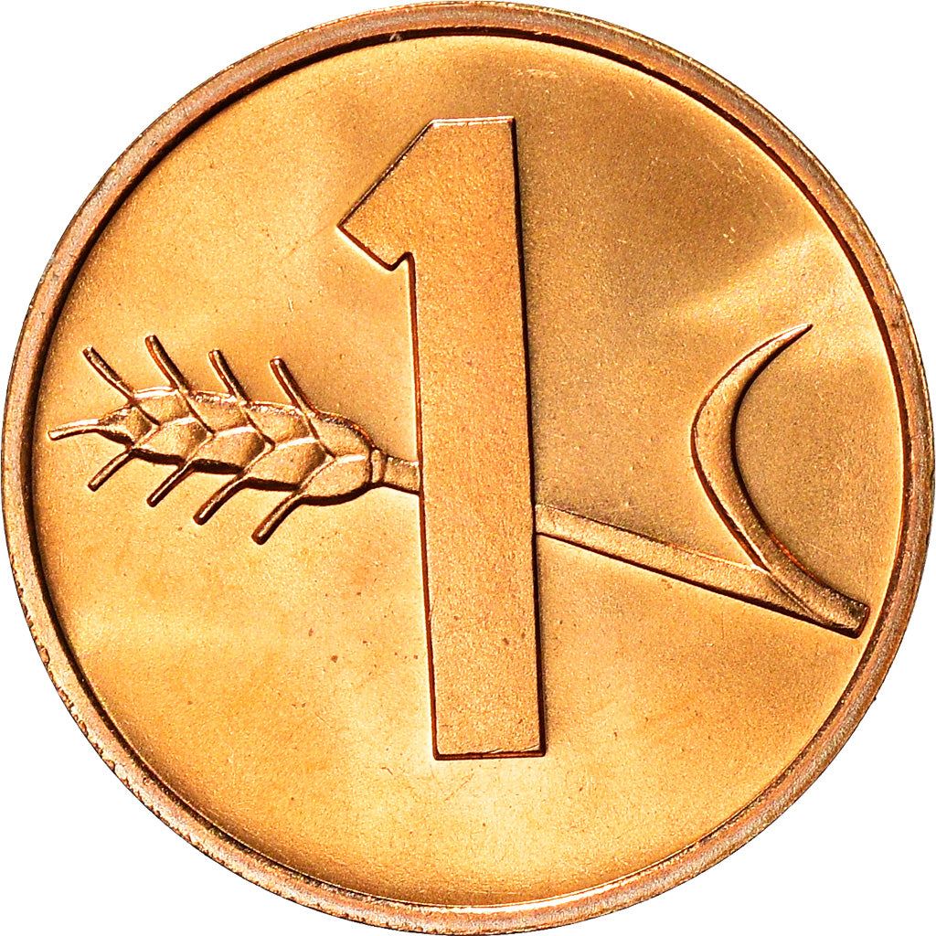 Switzerland Coin Swiss 1 Rappen | Wheat Spike | Swiss Cross | KM46 | 1948 - 2006