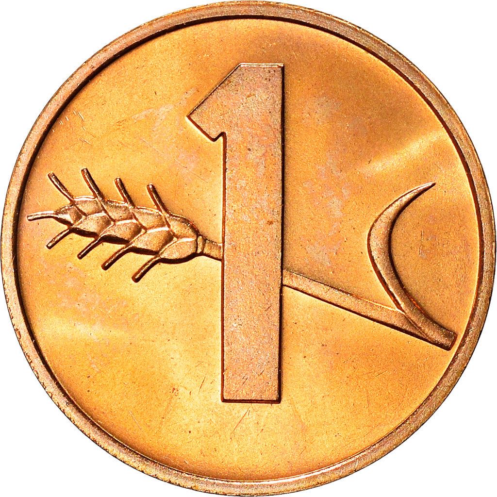 Switzerland Coin Swiss 1 Rappen | Wheat Spike | Swiss Cross | KM46 | 1948 - 2006