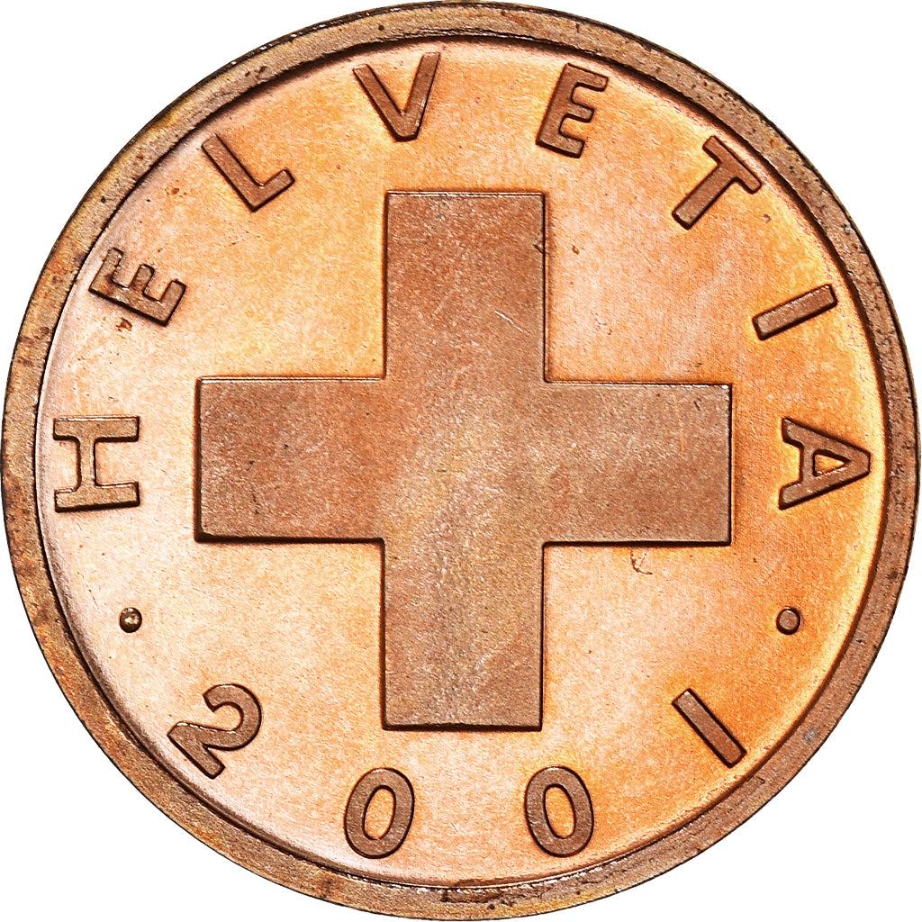 Switzerland Coin Swiss 1 Rappen | Wheat Spike | Swiss Cross | KM46 | 1948 - 2006