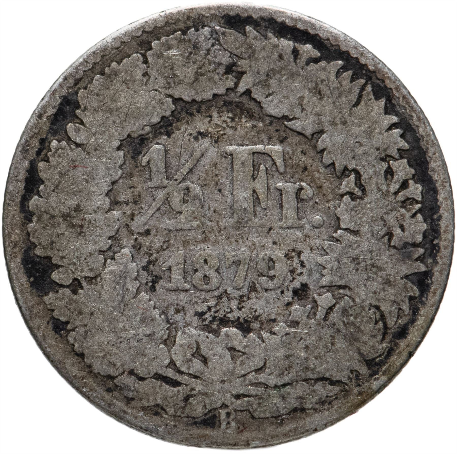 Switzerland Coin Swiss ½ Franc | Helvetia | KM23 | 1875 - 1967