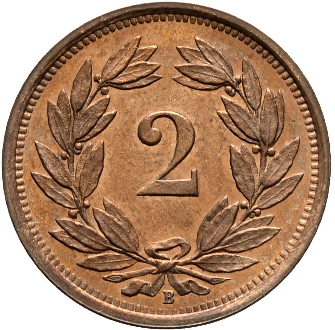 Switzerland Coin Swiss 2 Rappen | Hat | Feather | KM4.2a | 1932 - 1941