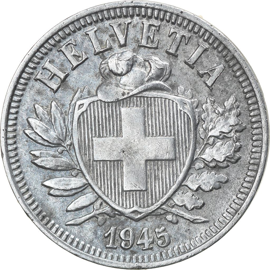 Switzerland Coin Swiss 2 Rappen | Hat | Feather | KM4.2b | 1942 - 1946