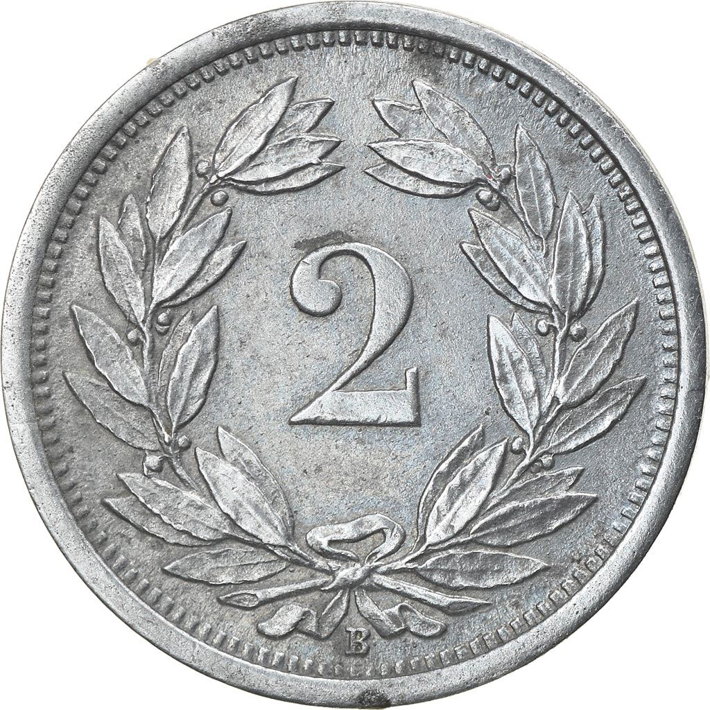 Switzerland Coin Swiss 2 Rappen | Hat | Feather | KM4.2b | 1942 - 1946