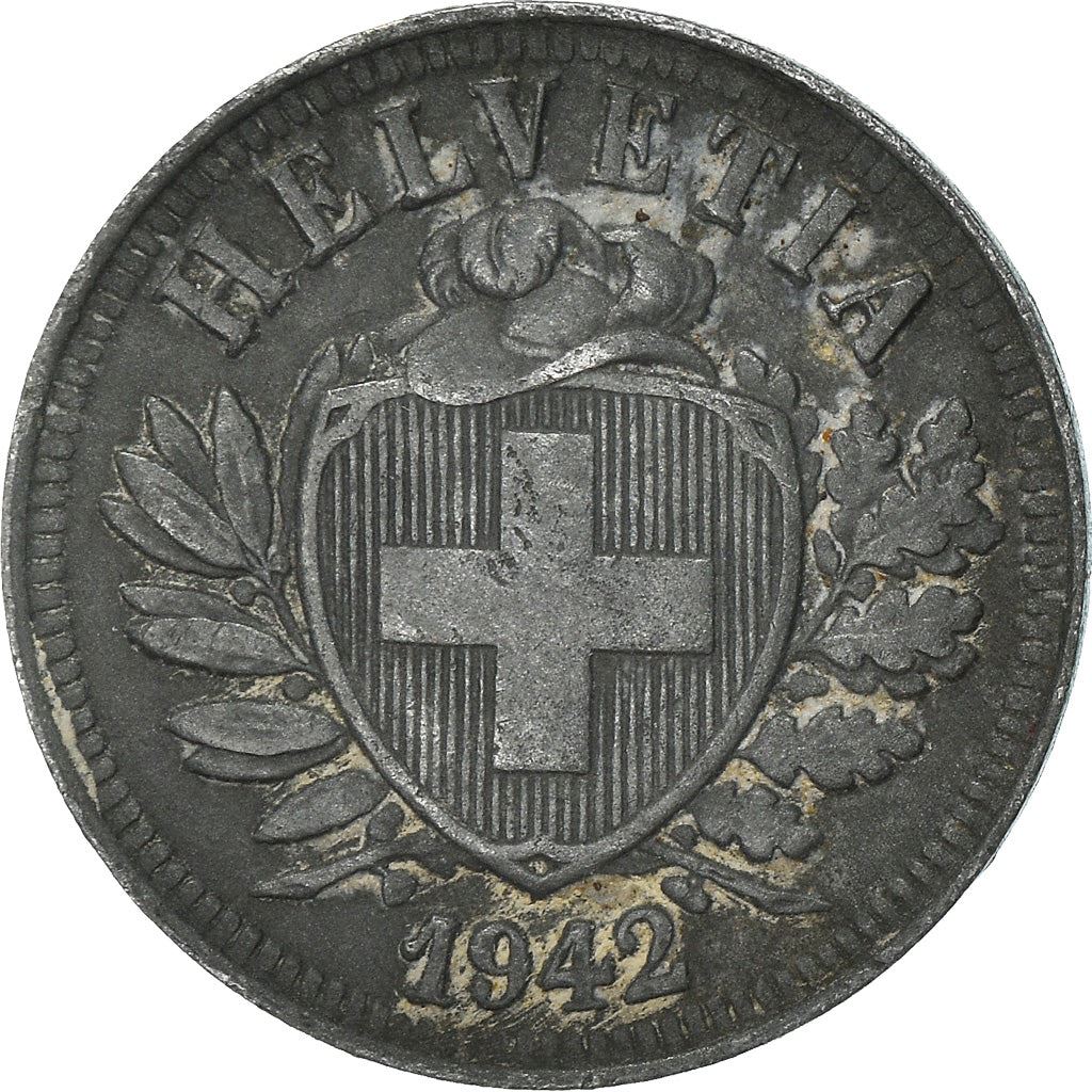 Switzerland Coin Swiss 2 Rappen | Hat | Feather | KM4.2b | 1942 - 1946