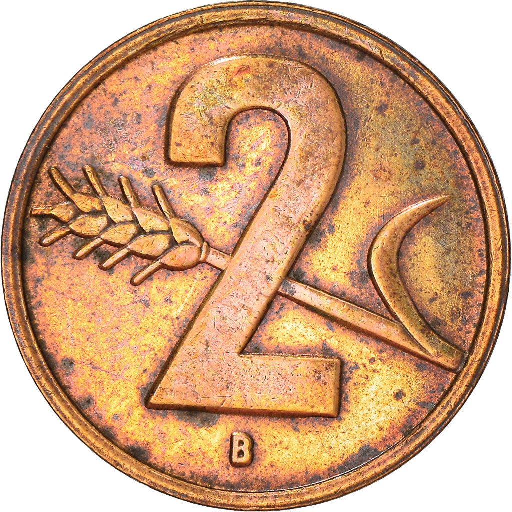 Switzerland Coin Swiss 2 Rappen | Wheat Spike | Swiss Cross | KM47 | 1948 - 1974