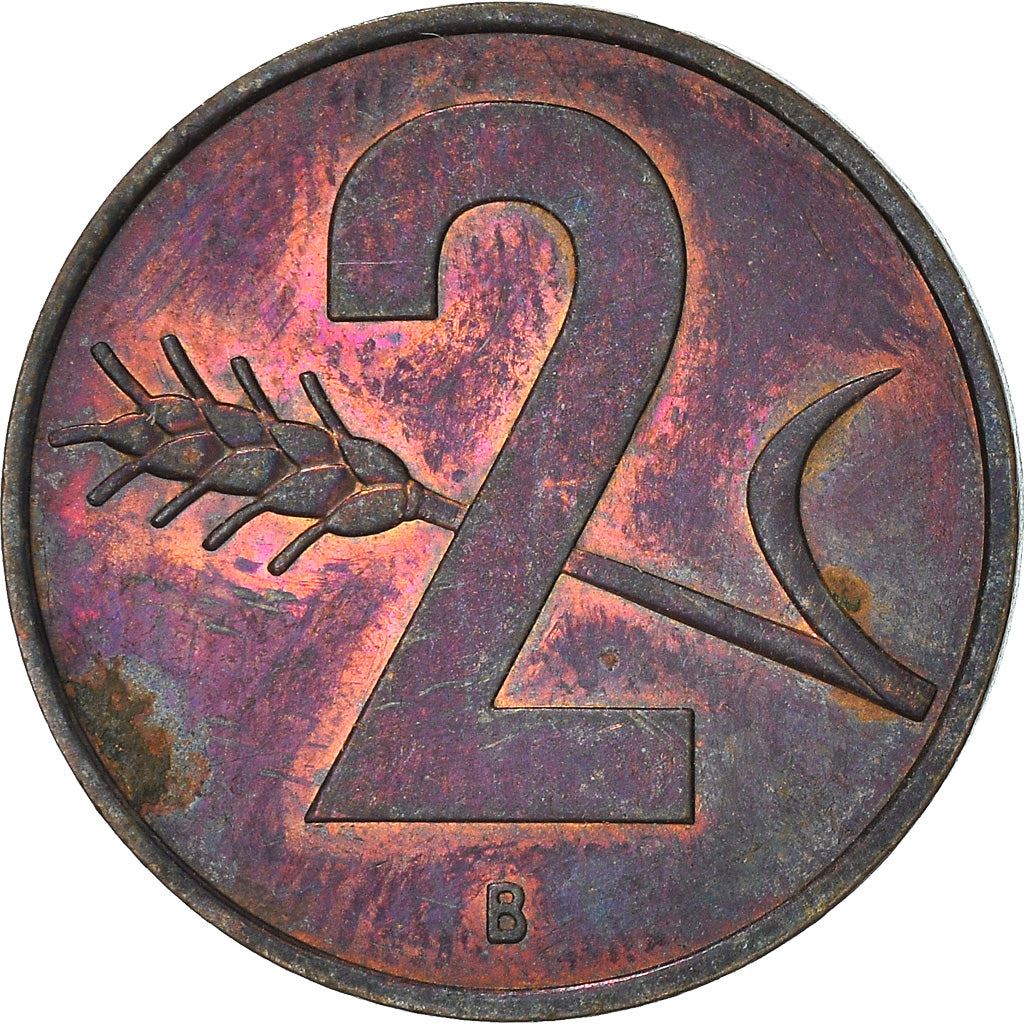 Switzerland Coin Swiss 2 Rappen | Wheat Spike | Swiss Cross | KM47 | 1948 - 1974