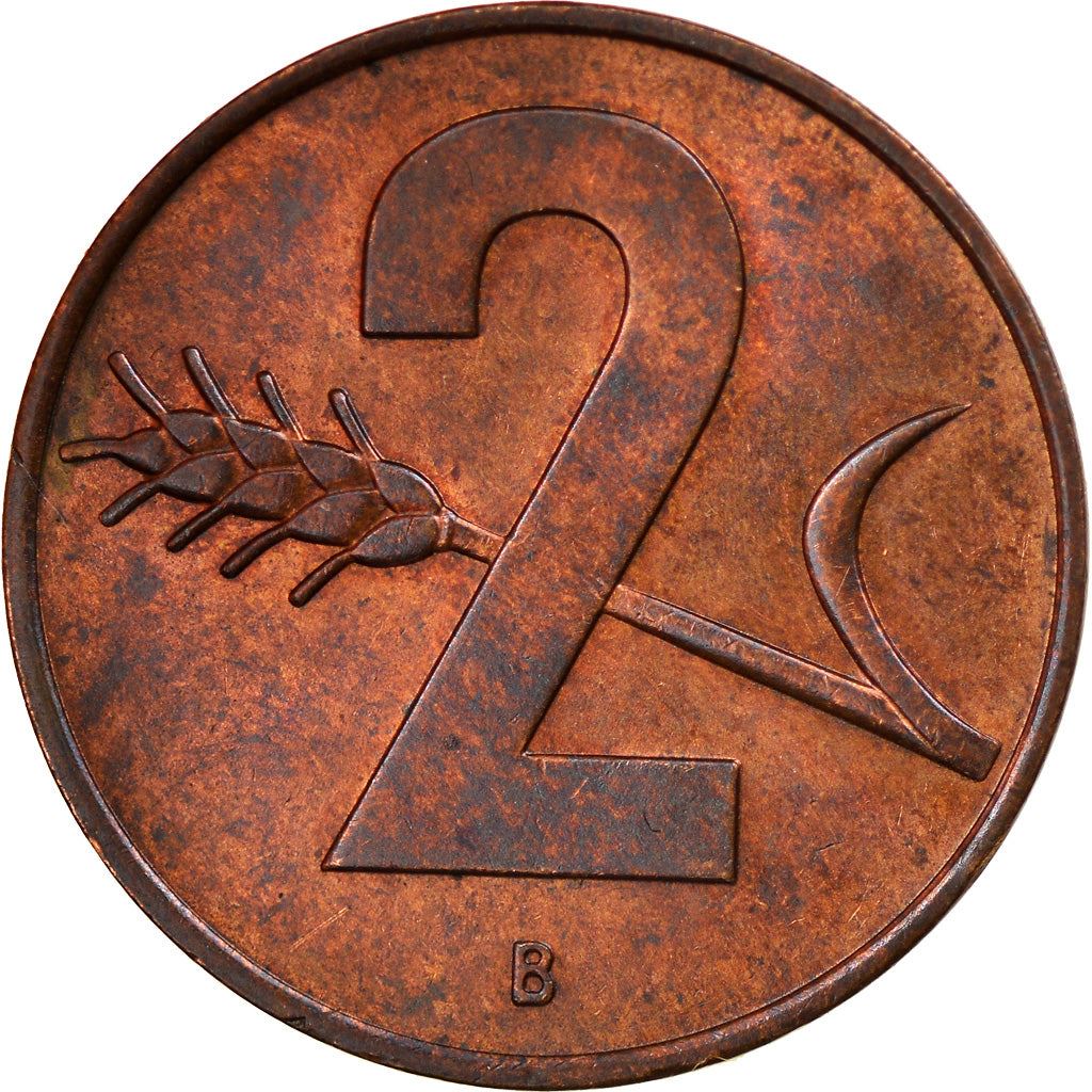 Switzerland Coin Swiss 2 Rappen | Wheat Spike | Swiss Cross | KM47 | 1948 - 1974