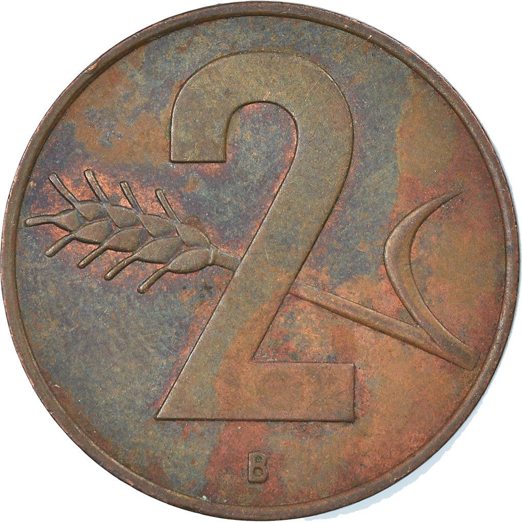 Switzerland Coin Swiss 2 Rappen | Wheat Spike | Swiss Cross | KM47 | 1948 - 1974