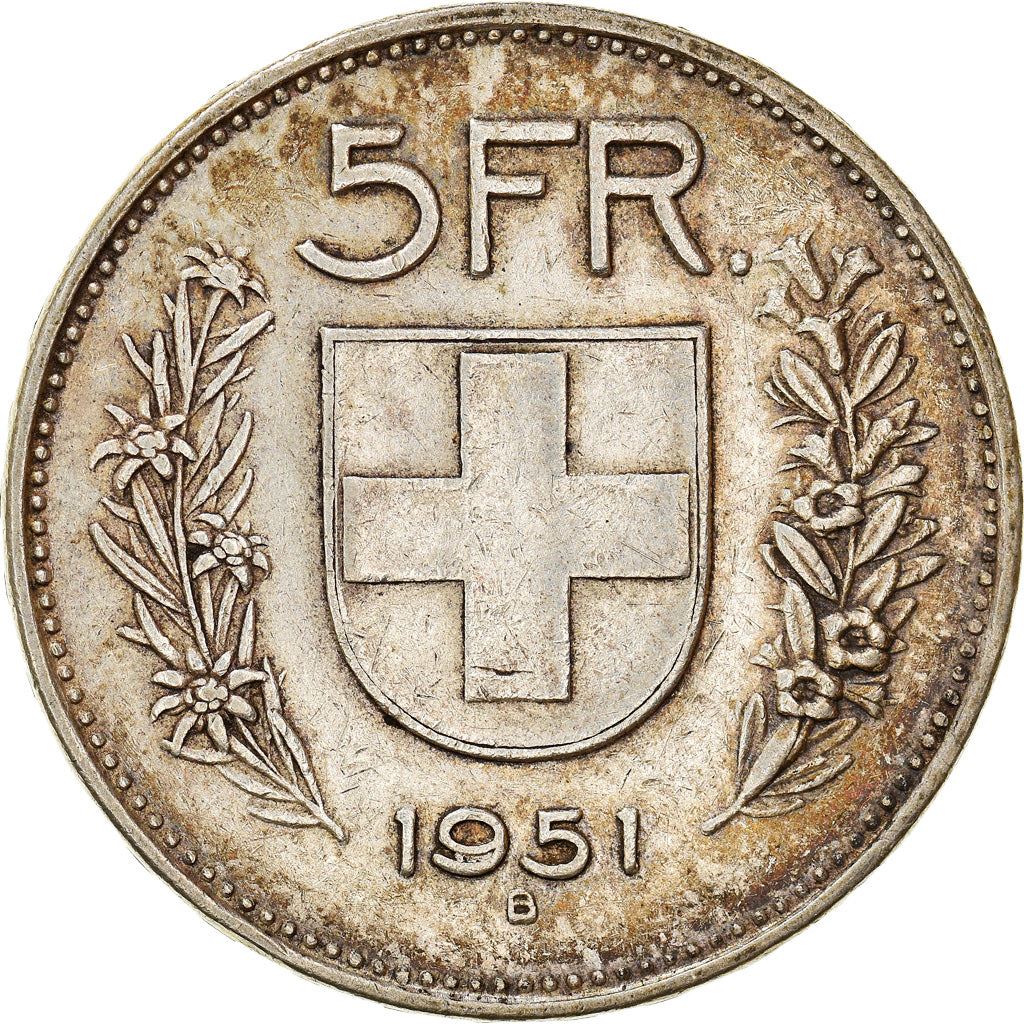 Switzerland Coin Swiss 5 Francs | Composer Paul Burkhard | KM40 | 1931 - 1969