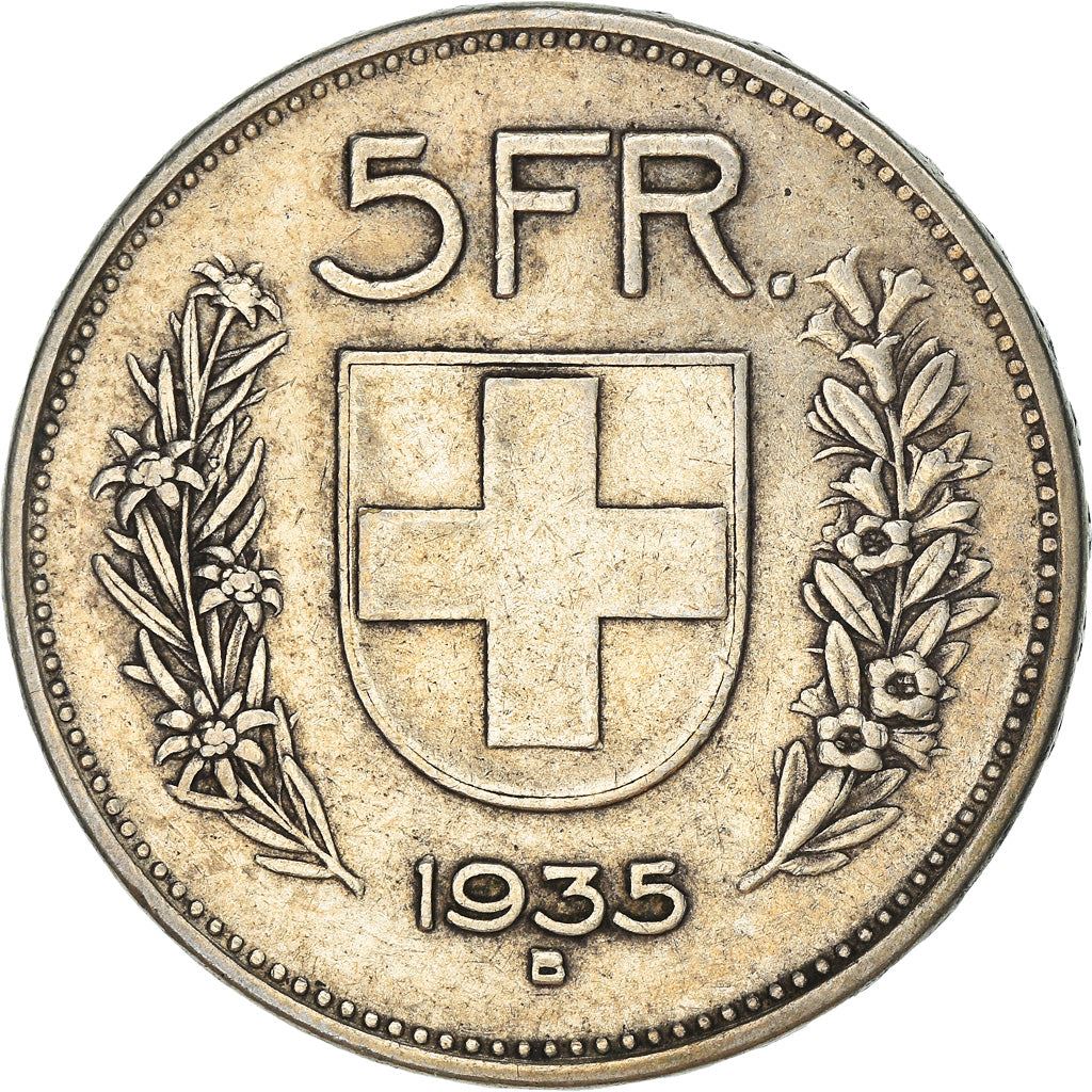 Switzerland Coin Swiss 5 Francs | Composer Paul Burkhard | KM40 | 1931 - 1969