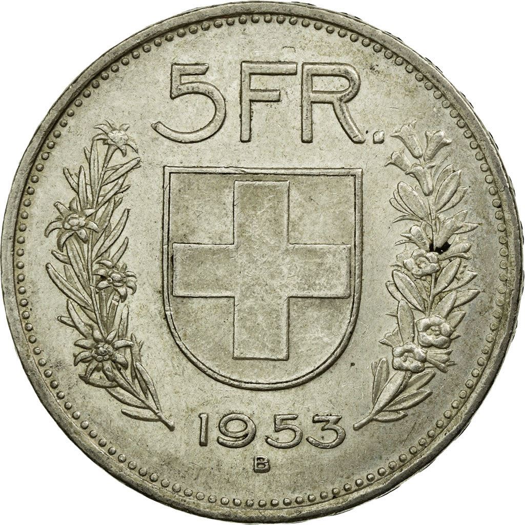 Switzerland Coin Swiss 5 Francs | Composer Paul Burkhard | KM40 | 1931 - 1969