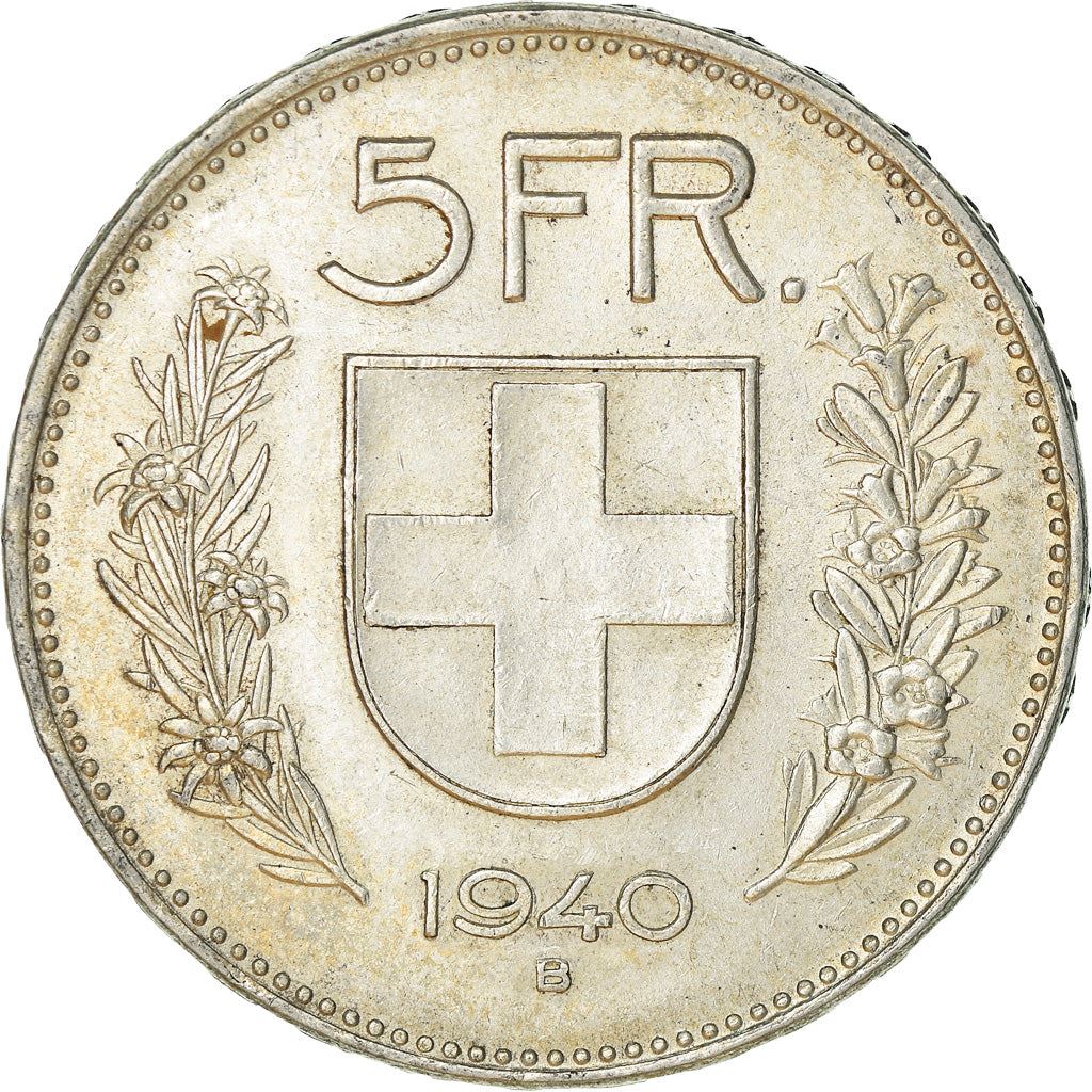 Switzerland Coin Swiss 5 Francs | Composer Paul Burkhard | KM40 | 1931 - 1969