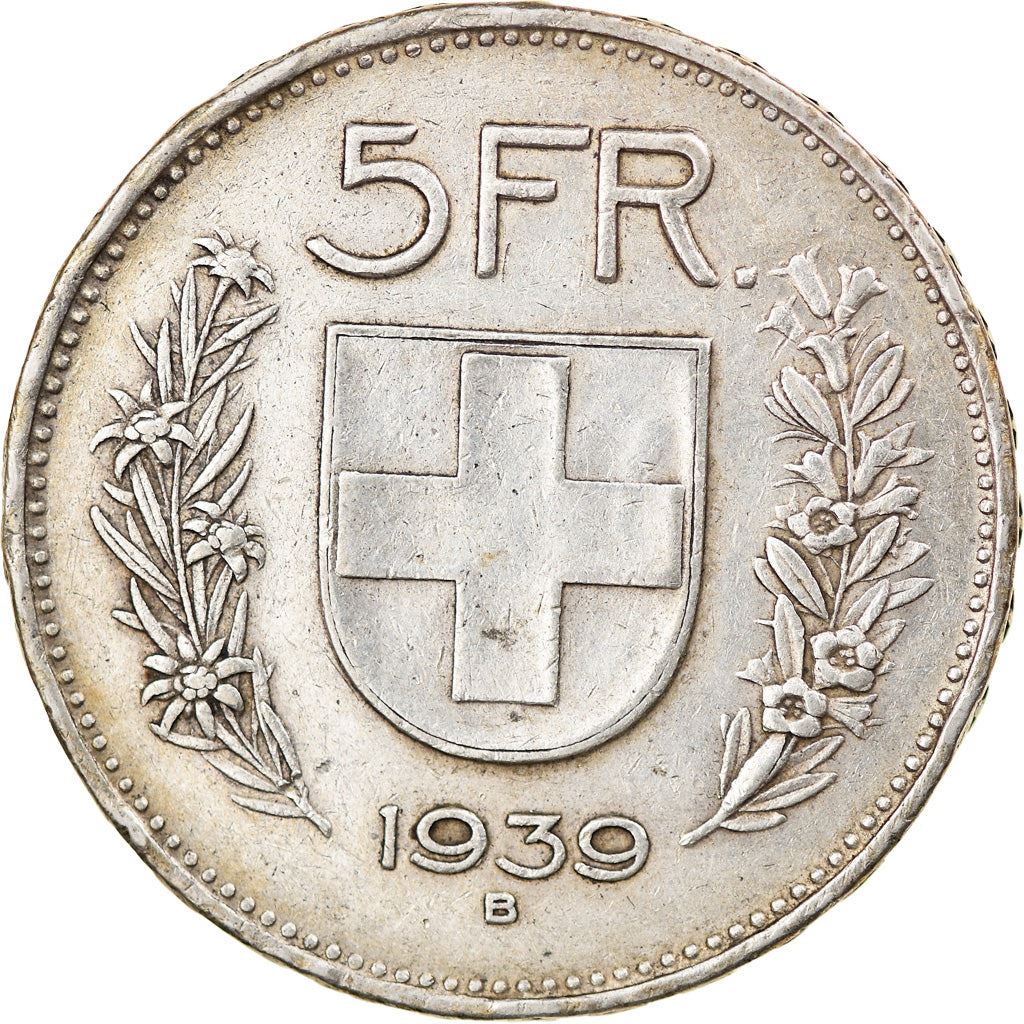 Switzerland Coin Swiss 5 Francs | Composer Paul Burkhard | KM40 | 1931 - 1969