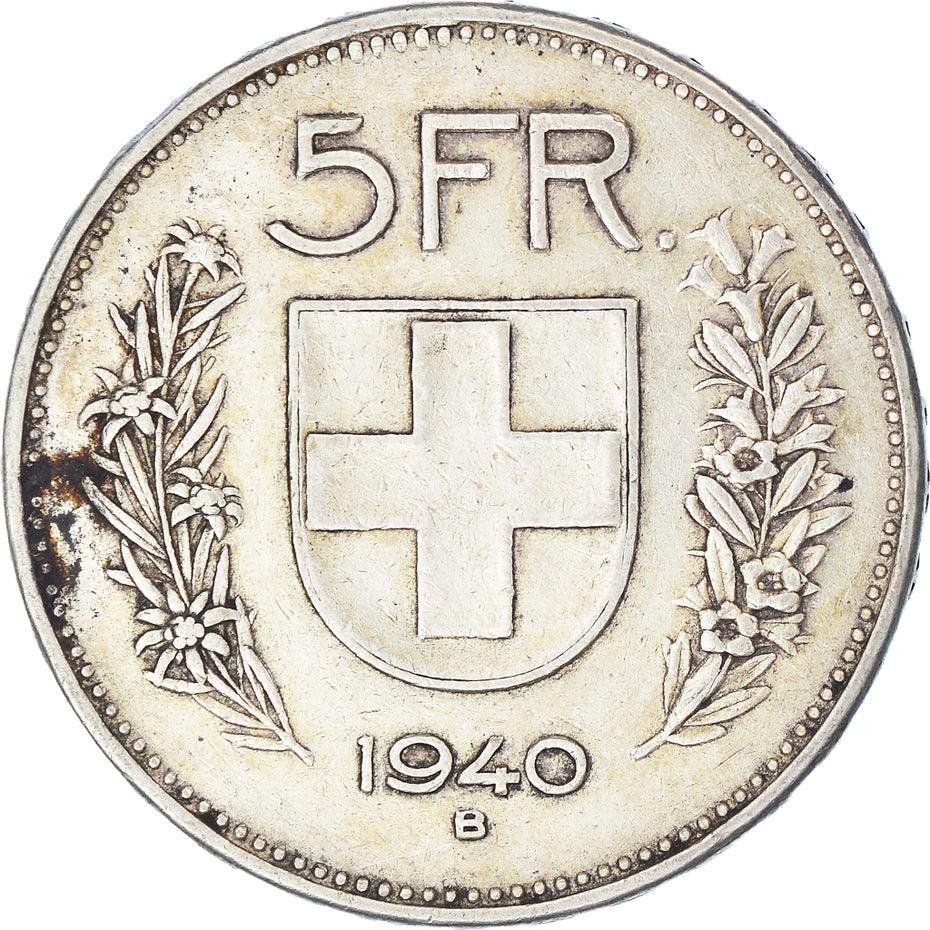 Switzerland Coin Swiss 5 Francs | Composer Paul Burkhard | KM40 | 1931 - 1969