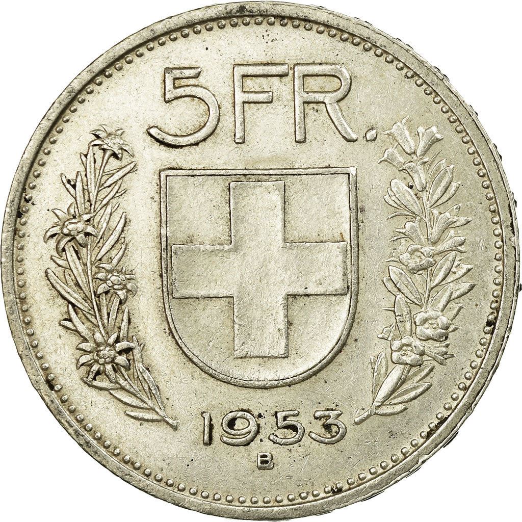 Switzerland Coin Swiss 5 Francs | Composer Paul Burkhard | KM40 | 1931 - 1969