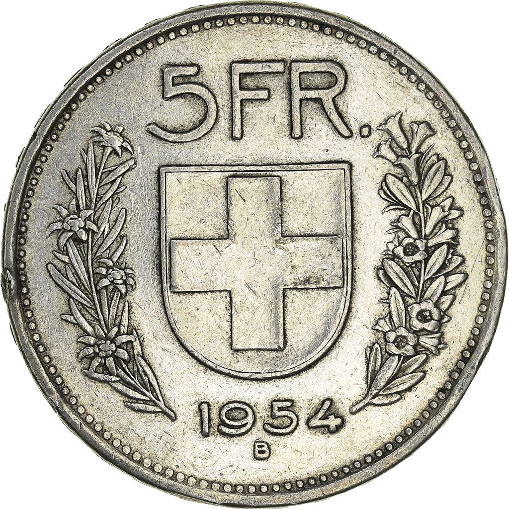 Switzerland Coin Swiss 5 Francs | Composer Paul Burkhard | KM40 | 1931 - 1969