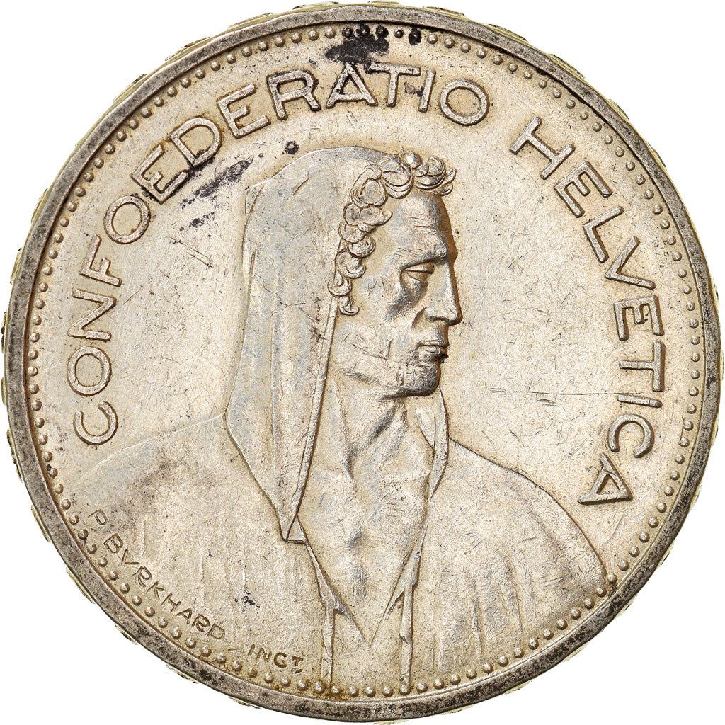 Switzerland Coin Swiss 5 Francs | Composer Paul Burkhard | KM40 | 1931 - 1969