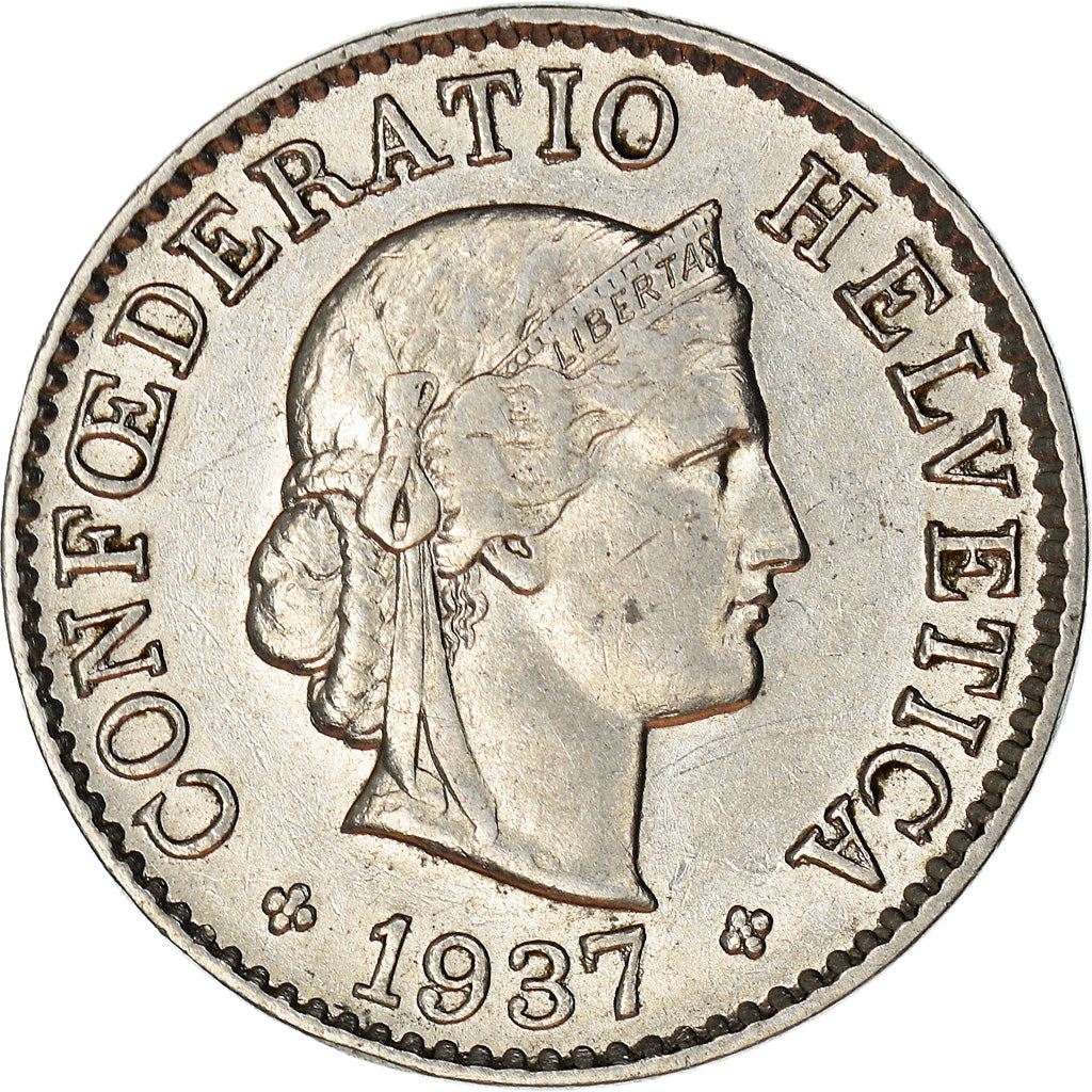 Switzerland Coin Swiss 5 Rappen | Goddess of Liberty Libertas | KM26b | 1932 - 1941