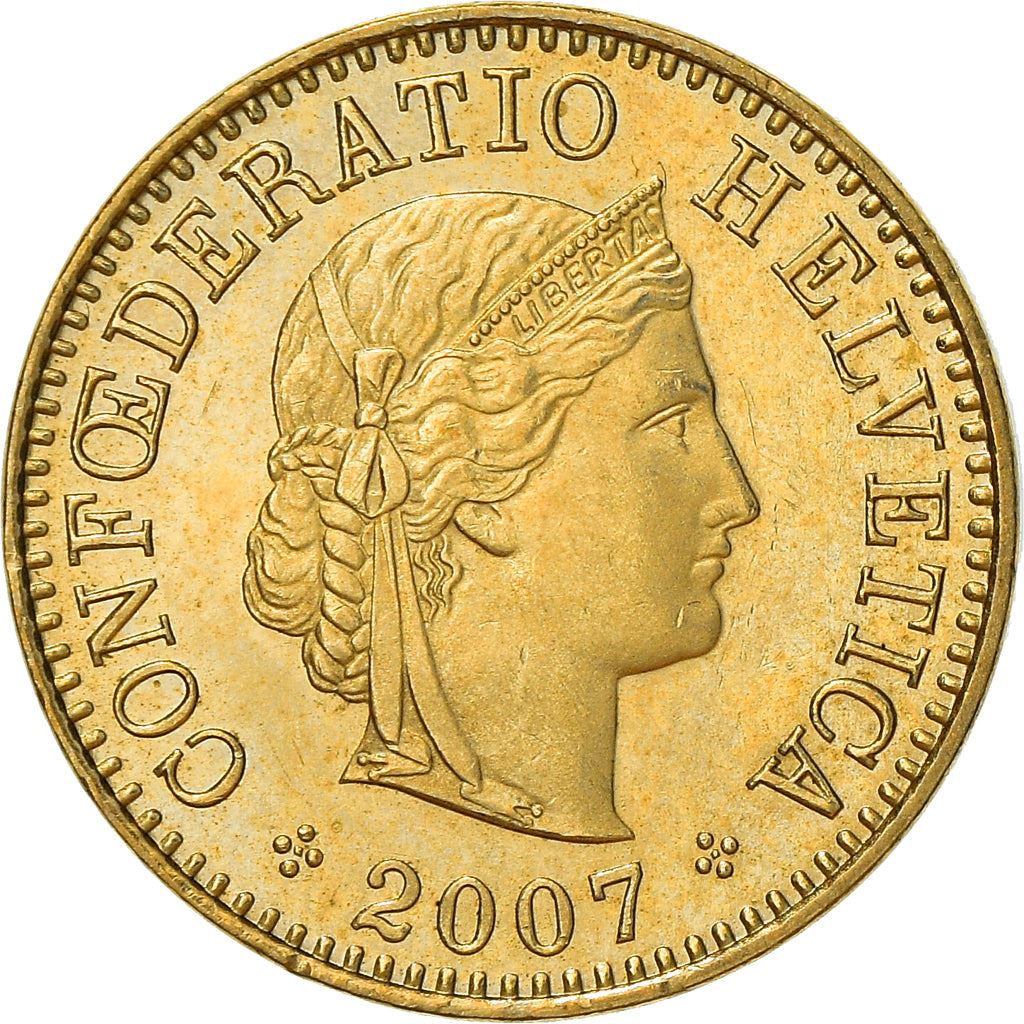 Switzerland Coin Swiss 5 Rappen | Goddess of Liberty Libertas | KM26c | 1981 - 2021