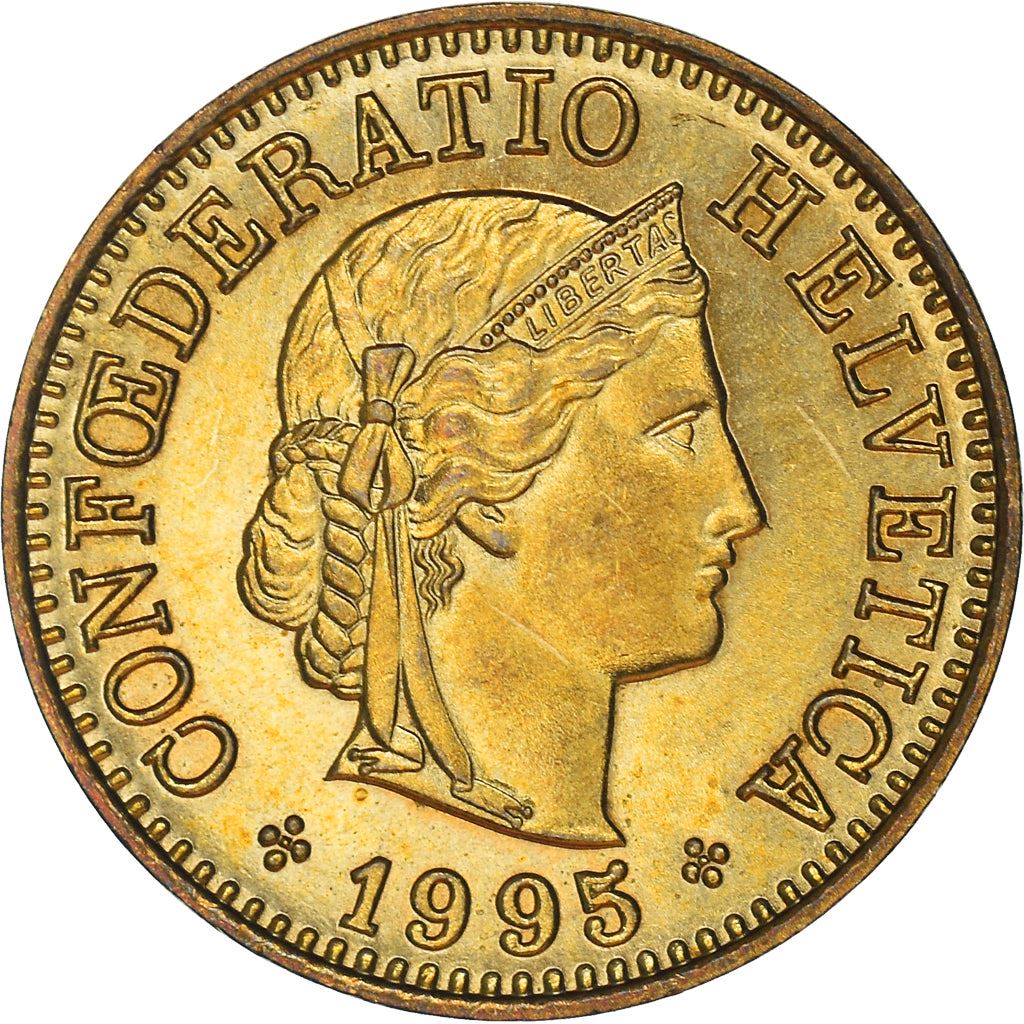 Switzerland Coin Swiss 5 Rappen | Goddess of Liberty Libertas | KM26c | 1981 - 2021