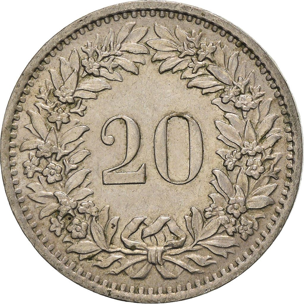 Switzerland | Swiss | 20 Rappen Coin | Goddess of Liberty Libertas | KM29a | 1939 - 2021