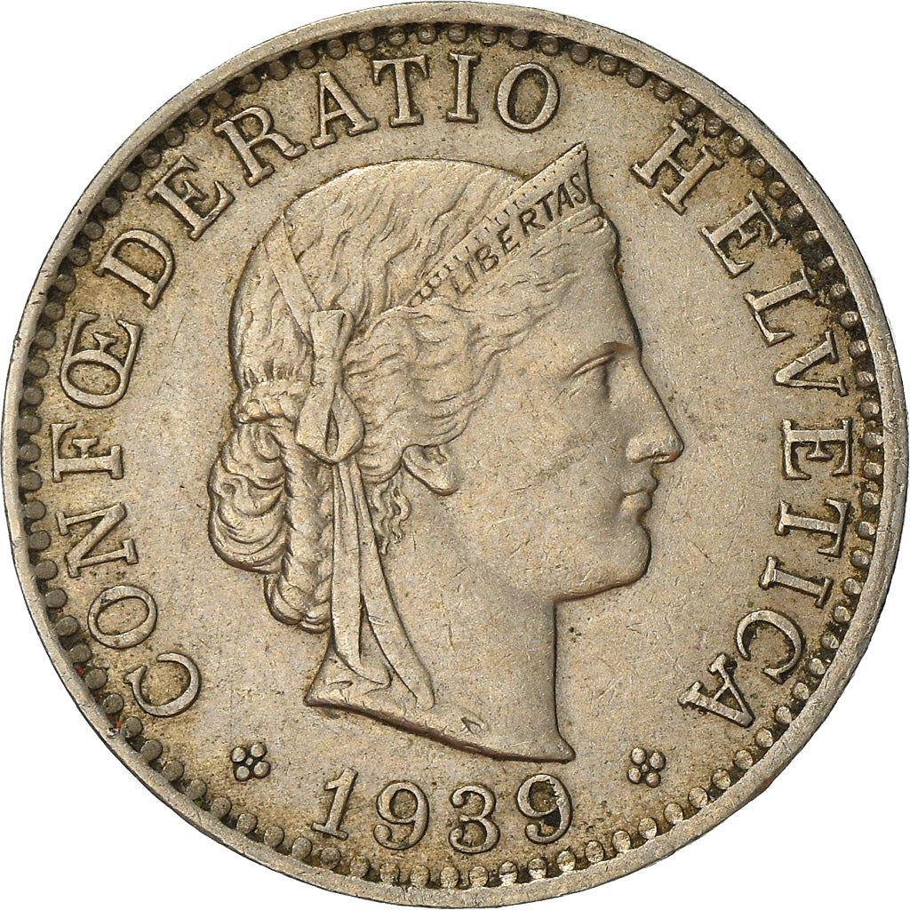 Switzerland | Swiss | 20 Rappen Coin | Goddess of Liberty Libertas | KM29a | 1939 - 2021