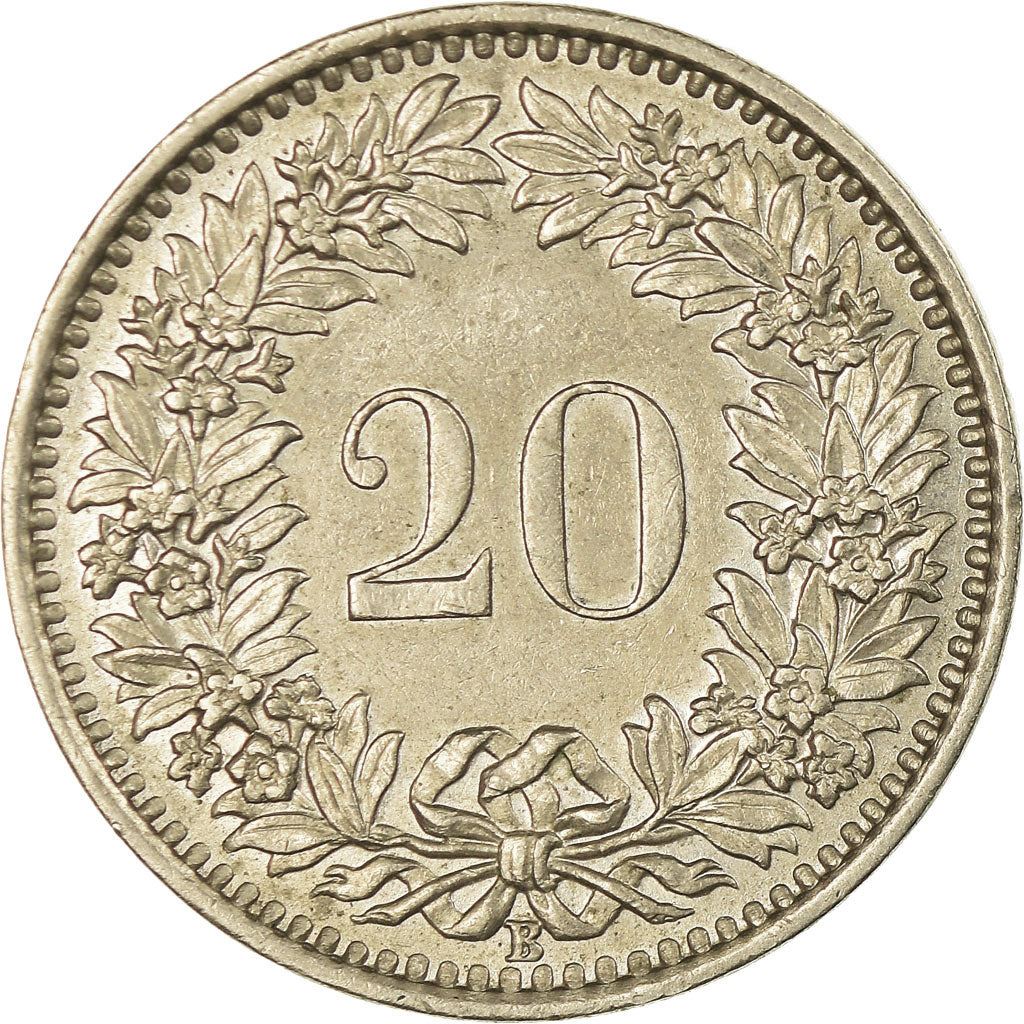 Switzerland | Swiss | 20 Rappen Coin | Goddess of Liberty Libertas | KM29a | 1939 - 2021