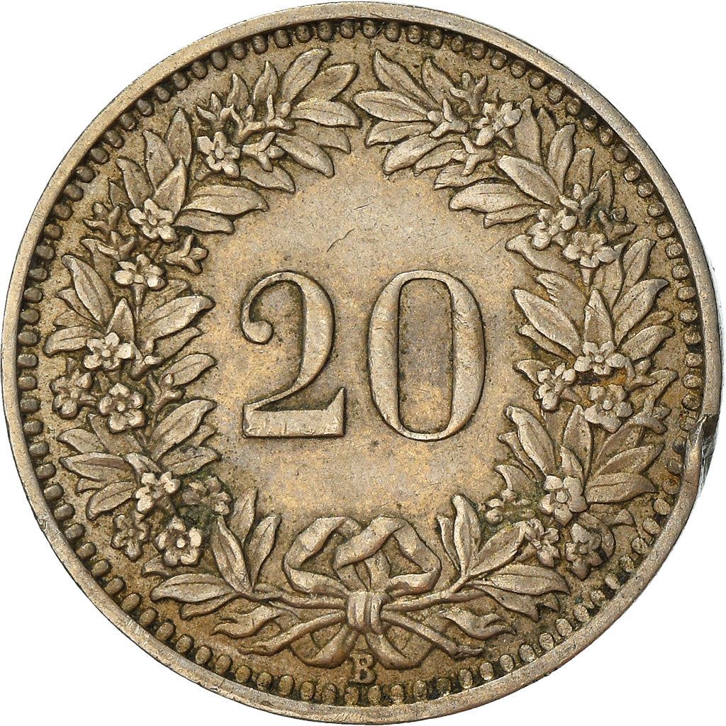 Switzerland | Swiss | 20 Rappen Coin | Goddess of Liberty Libertas | KM29a | 1939 - 2021