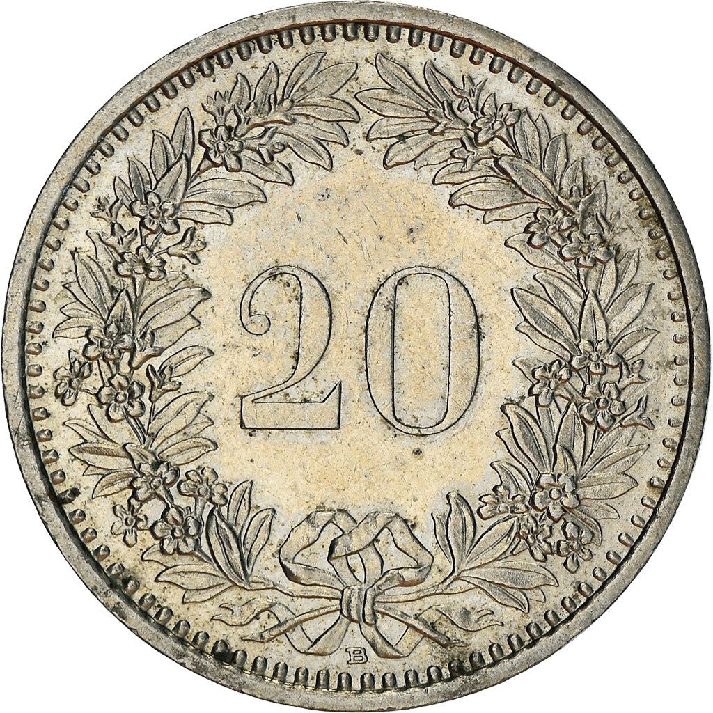 Switzerland | Swiss | 20 Rappen Coin | Goddess of Liberty Libertas | KM29a | 1939 - 2021