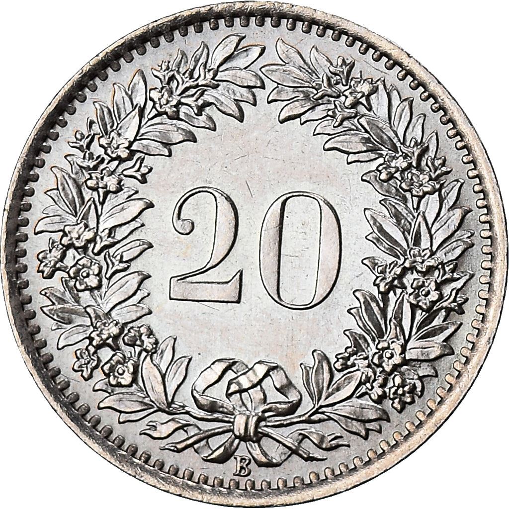 Switzerland | Swiss | 20 Rappen Coin | Goddess of Liberty Libertas | KM29a | 1939 - 2021