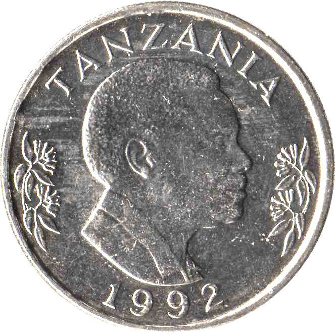 Tanzania | 1 Shilingi Coin | Torch | Km:22 | 1987 - 1992