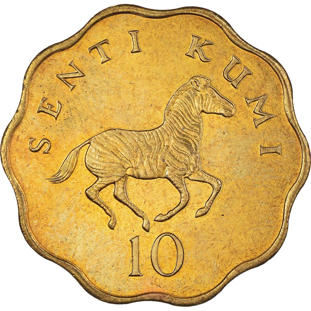 Tanzania | 10 Senti Coin | Zebra | Km:11 | 1977 - 1984