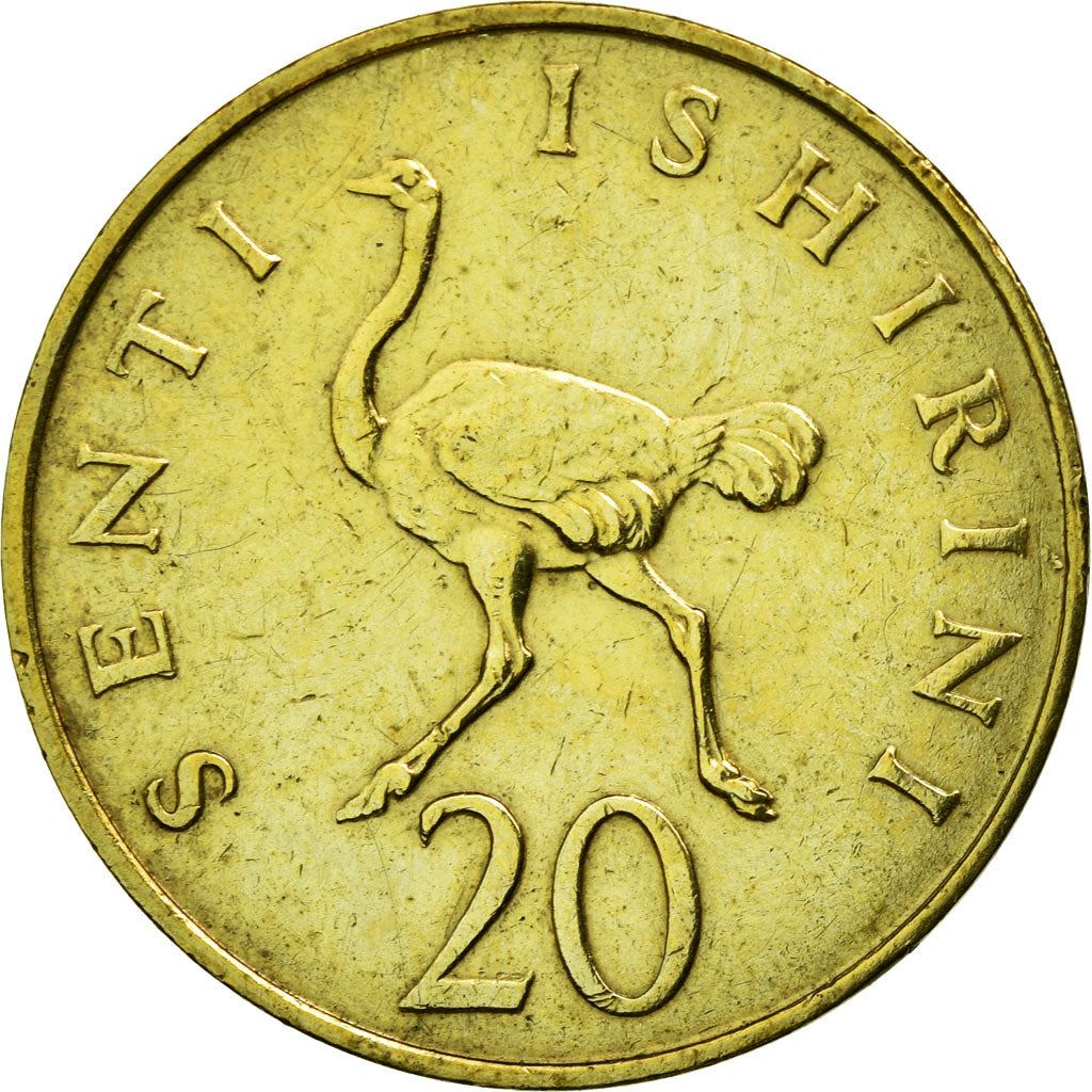 Tanzania | 20 Senti Coin | Ostrich | Km:2 | 1966 - 1984