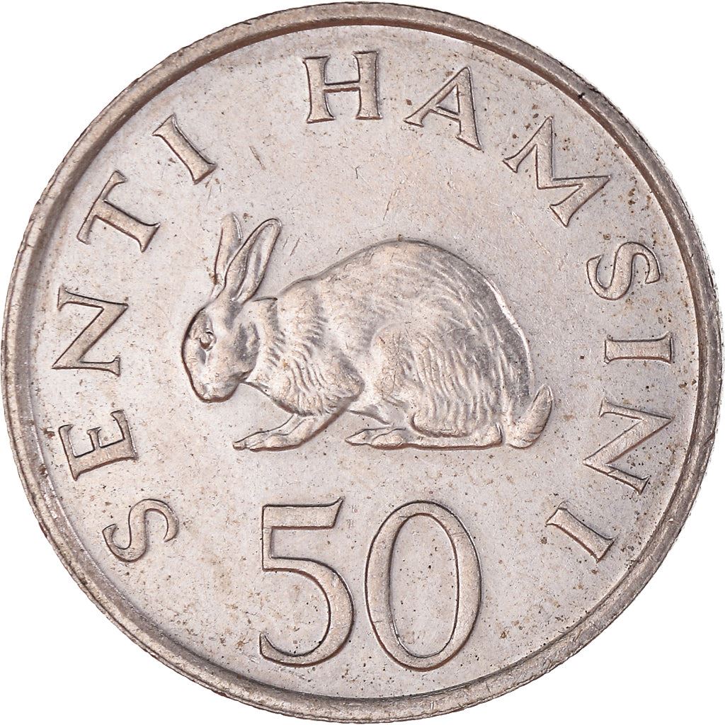 Tanzania | 50 Senti Coin | Rabbit | Km:3 | 1966 - 1984