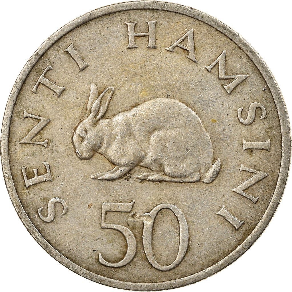 Tanzania | 50 Senti Coin | Rabbit | Km:3 | 1966 - 1984