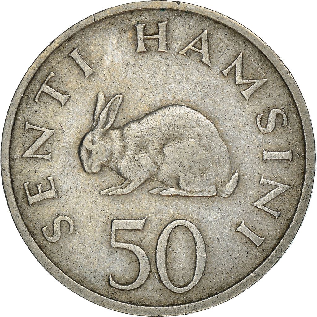 Tanzania | 50 Senti Coin | Rabbit | Km:3 | 1966 - 1984