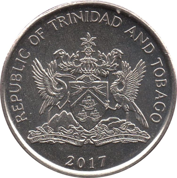 Trinidad and Tobago 10 Cents Coin | Flaming Hibiscus | 2017