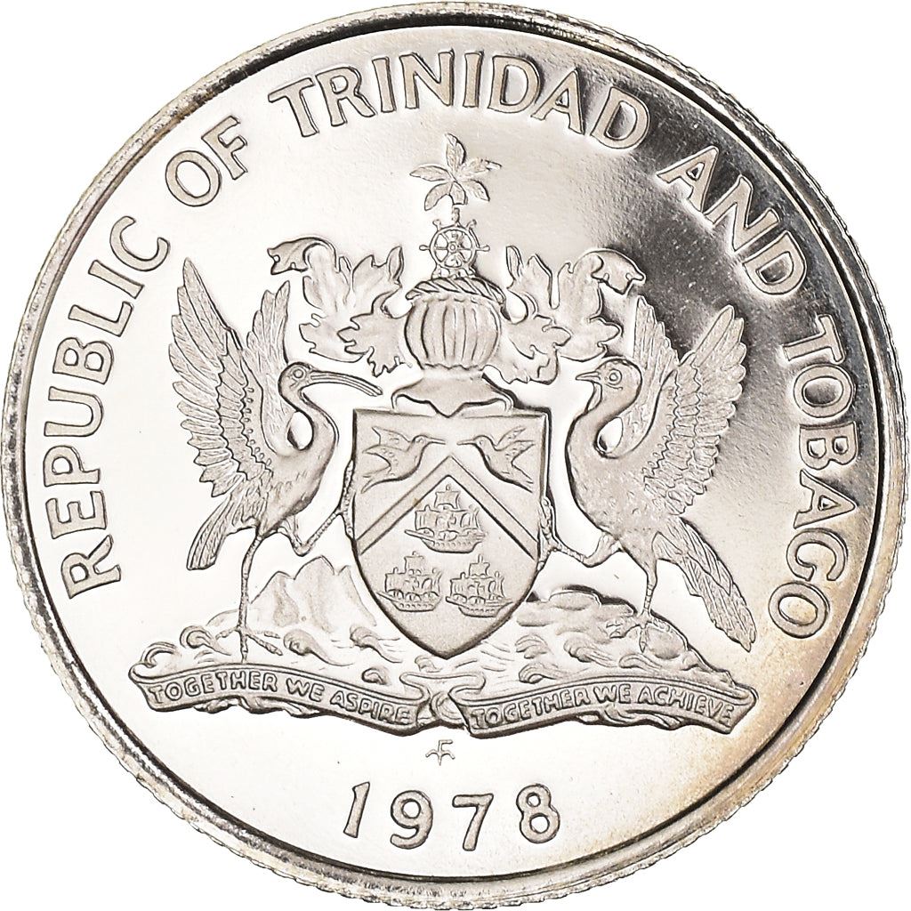 Trinidad and Tobago 10 Cents Coin | Flaming Hibiscus | KM31 | 1976 - 2017